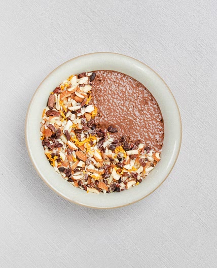 Chocolate Chia Seed Pudding, Almond + Banana
