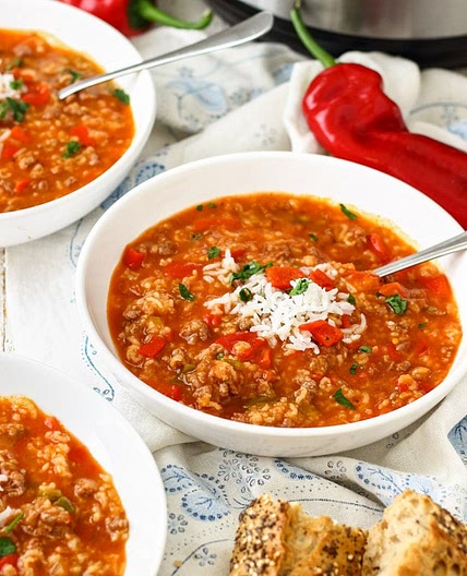 Instant Pot Stuffed Pepper Soup