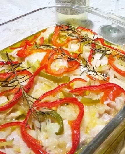 Filé de peixe à portuguesa