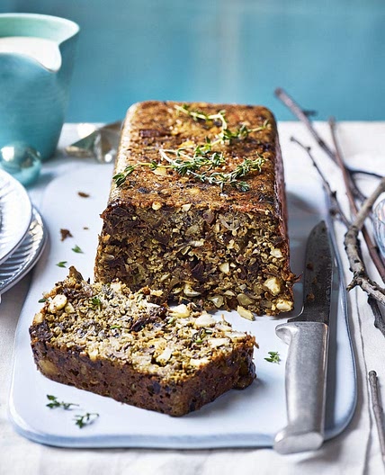 Porcini mushroom and vegetable nut roast