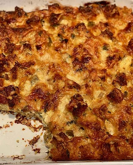 Herb & Apple Bread Pudding (half recipe) | Recipes