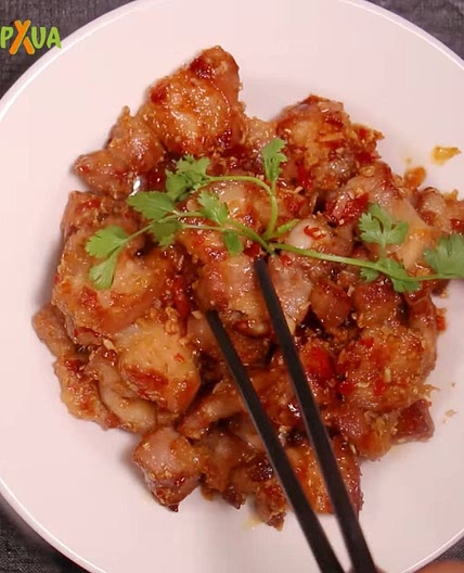 Spicy Fried Pork Belly with Lemongrass