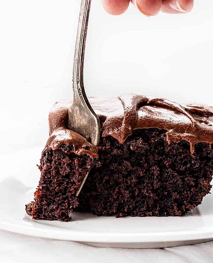 Chocolate Depression Cake with Chocolate Frosting