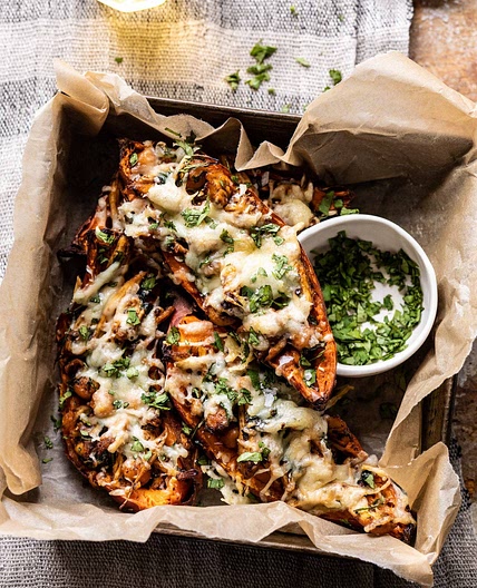 Healthy Chipotle Chicken Sweet Potato Skins