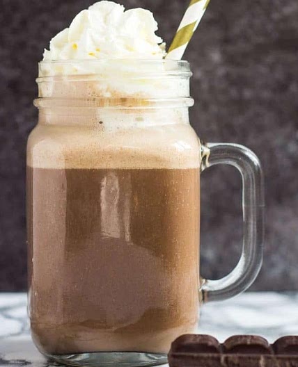 Dark chocolate eggnog milkshake 