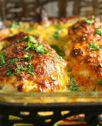 Smothered Cheesy Sour Cream Chicken