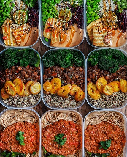 Grilled Tofu, Satay Sauce, Wild Rice, Edamame, Spring Onions & Red Cabbage