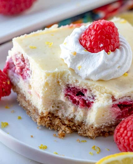 Lemon Raspberry Cheesecake Bars