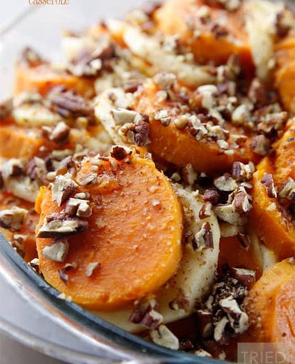 Honey Sweetened Sweet Potato & Apple Casserole
