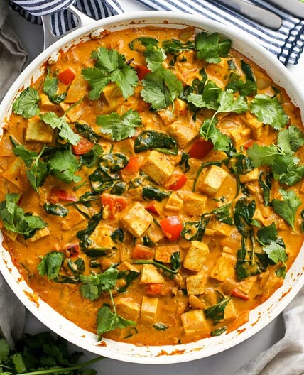 One Pan Tofu Coconut Curry