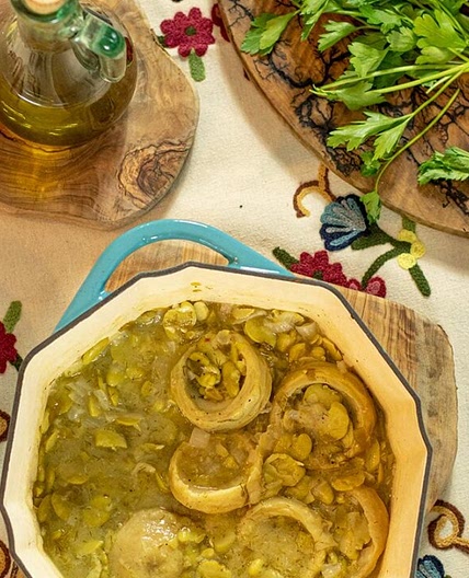Greek Artichoke & Fava Bean Stew: Ready in 30 mins!