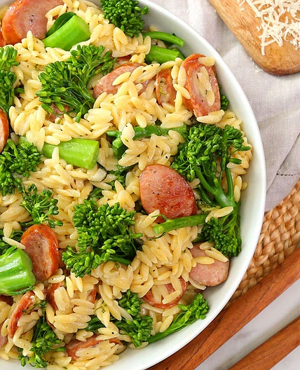 Turkey Sausage & Broccolini Orzo