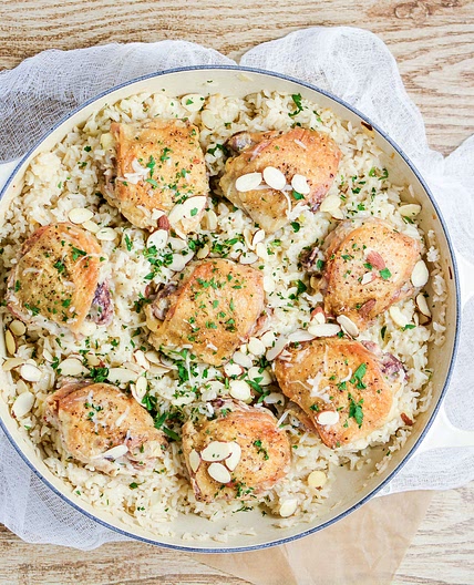 One Pot Almond Chicken and Rice