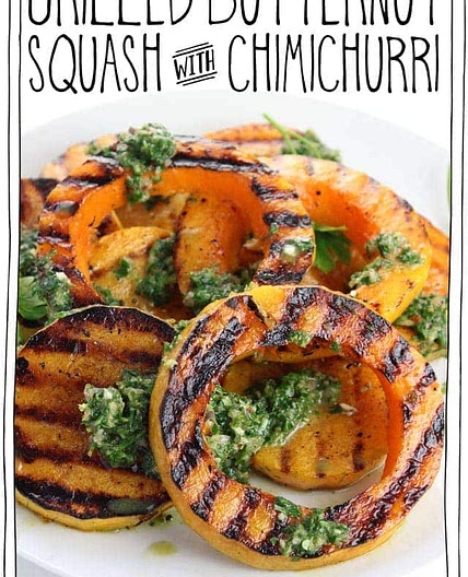 Grilled Butternut Squash with Chimichurri