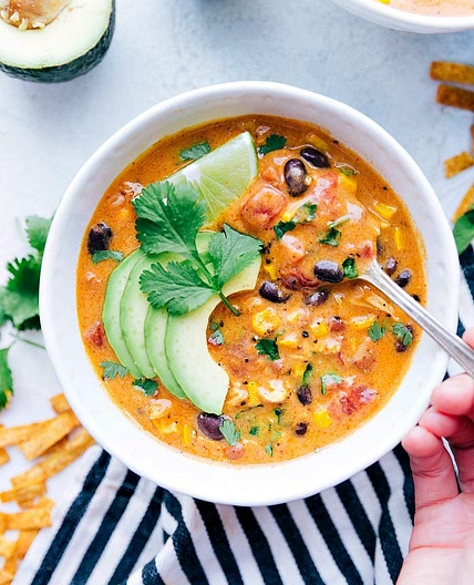 20-Minute Cheesy Chicken Tortilla Soup