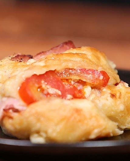 Baked Cheese and Ham Roll Ups