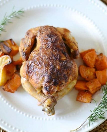 Dutch Oven Cornish Hens and Potatoes