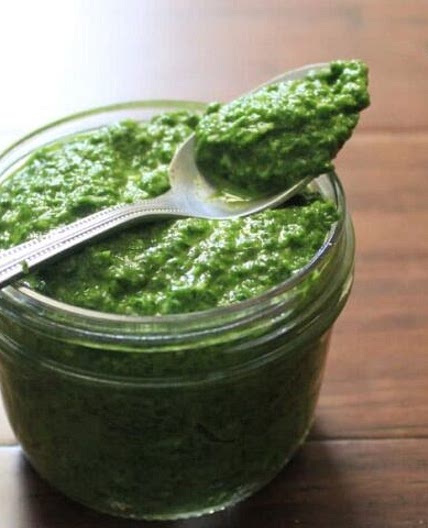 Radish Greens as Pesto