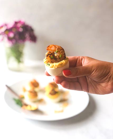 Cajun Shrimp Deviled Eggs