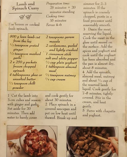 Lamb and Spinach Curry