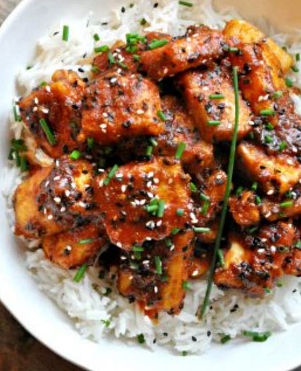 Vegan Crispy Korean BBQ Tofu - Rabbit and Wolves