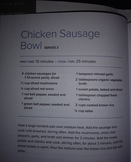 Chicken Sausage bowl