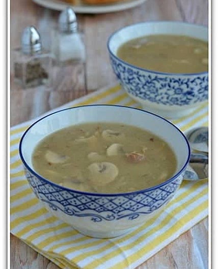 Czech Republic - Houbova Polevka Myslivecka ~ Hunter's Mushroom Soup - MySpicyKitchen