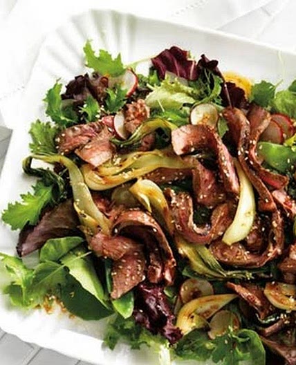 Grilled Beef and Bok Choy Salad Recipe | Yummly