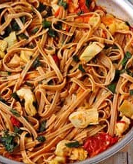 fresh tomato & artichoke pasta