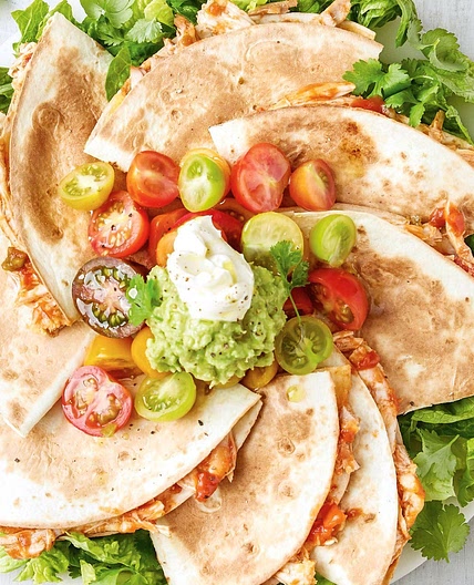 Pulled chicken quesadillas recipe