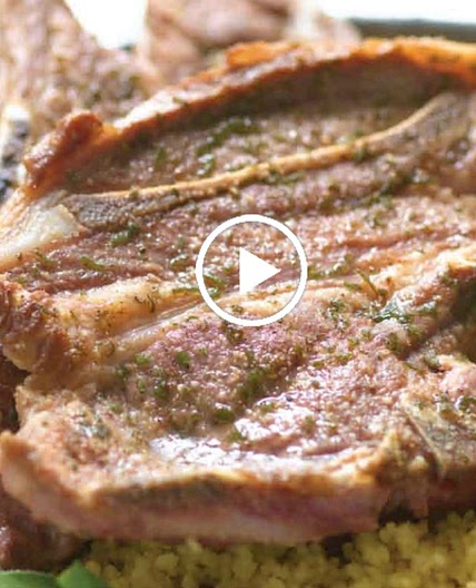 Lamb Chops on a Bed of Couscous