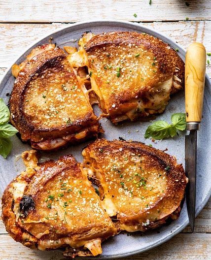 Sesame Butter Kimchi Grilled Cheese