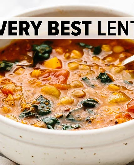 VERY BEST LENTIL SOUP | vegetarian one-pot lentil soup recipe