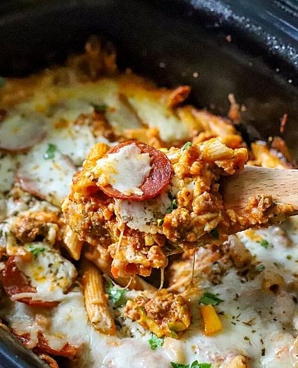 Crockpot Pizza Casserole