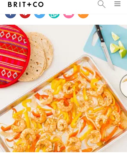 Sheet Pan Shrimp Fajitas