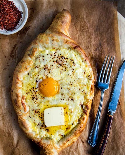 Adjaruli Khachapuri: Georgian Cheese Bread - WILD GREENS & SARDINES