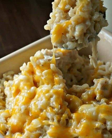 Creamy and Cheesy Chicken and Rice