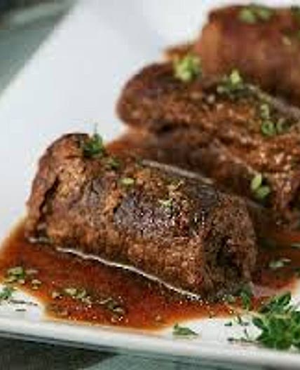 Mushroom Stuffed Beef Rouladen