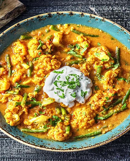 Warming Cauliflower Dal with Lentils and Greek Yoghurt