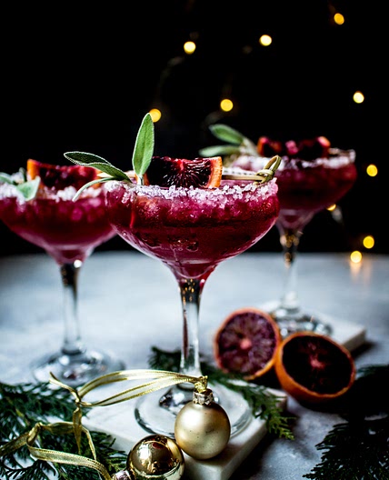 Blood Orange, Sage, and Ginger Margaritas