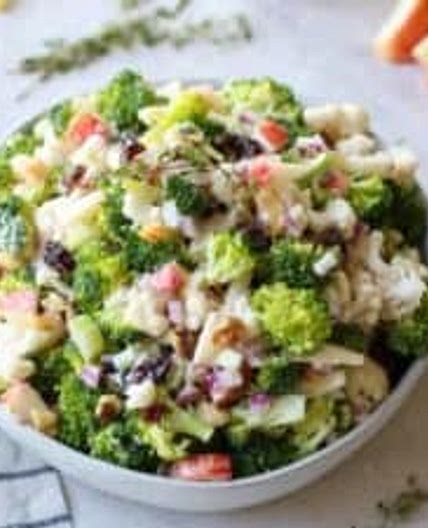 Apple Broccoli Cauliflower Salad