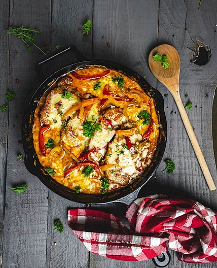 Skillet Gypsy Schnitzel Dinner