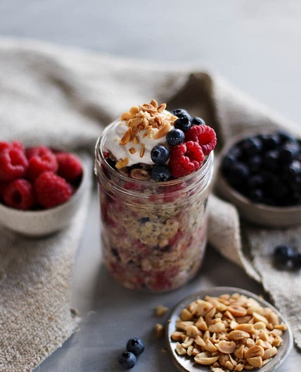 Peanut Butter & Jelly Overnight Oats