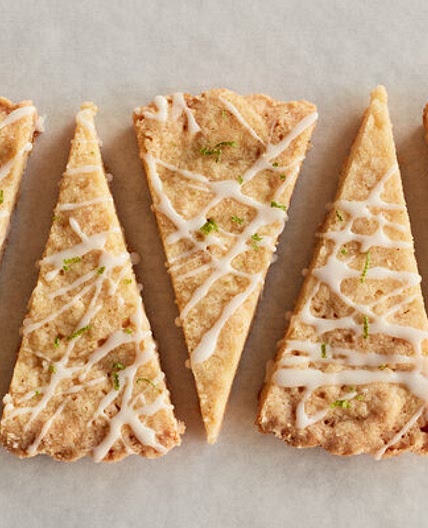 Cornmeal Lime Shortbread Fans