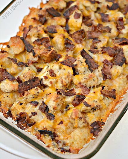 Chicken Bacon Ranch Tater Tot Casserole