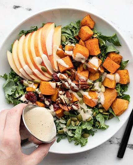 Autumn Kale and Sweet Potato Salad