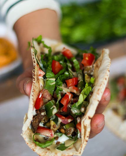 Za'atar & Mint Veggie Wraps