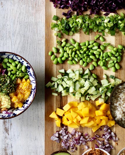 Deconstructed Sushi Bowl with Sweet Sesame Dressing