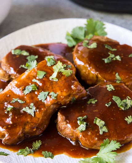 Instant Pot Pork Chops with Honey Garlic Sauce