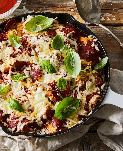 Pizza Party Strata With Garlic Bread & Pepperoni